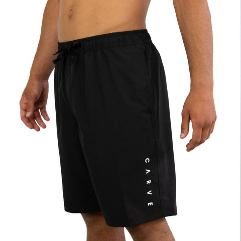 CARVE Power Up Elastic Mens Mesh Brief Board Short  - BLACK
