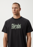 AFENDS Sun Bite Recycled Raglan Boxy Fit Tee - STONE BLACK