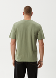 AFENDS Thrown Out Recycled Retro Fit Tee - OIL GREEN