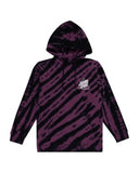 SANTA CRUZ Not A Dot Hollow Hoodie - MAROON TIE DYE