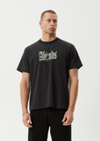 AFENDS Sun Bite Recycled Raglan Boxy Fit Tee - STONE BLACK