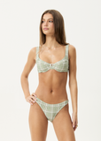 AFENDS Scout Bikini Bottom - OLIVE CHECK
