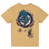 SANTA CRUZ Boys Screaming Target Center Tee - TAN