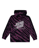SANTA CRUZ Not A Dot Hollow Hoodie - MAROON TIE DYE