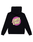 SANTA CRUZ Girls Style Dot Hoodie - OFF BLACK