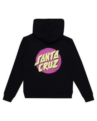 SANTA CRUZ Girls Style Dot Hoodie - OFF BLACK