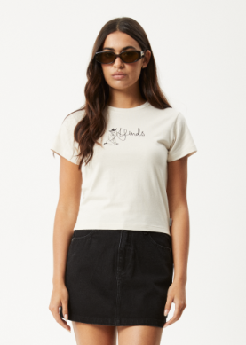 AFENDS Karlee Recycled Baby Tee - MOONBEAM