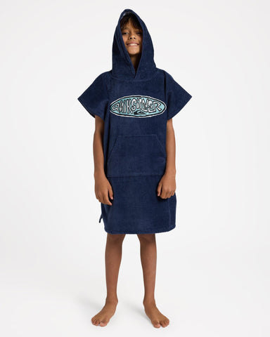 QUIKSILVER Waxheads Hooded Towel Youth - MOOD INDIGO