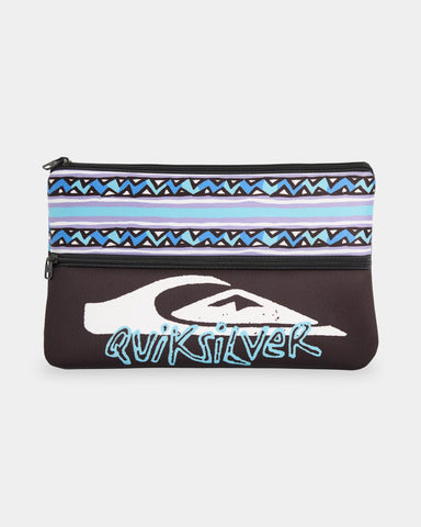 QUIKSILVER Waxheads Blocked Jumbo Pencil Case - BLACK