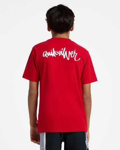 QUIKSILVER YG Spray Youth Short Sleeve Tee - SALSA