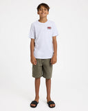 QUIKSILVER Youth Boxed Out Short Sleeve Tee - WHITE