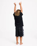 QUIKSILVER Corners Boy Short Sleeve Tee - BLACK