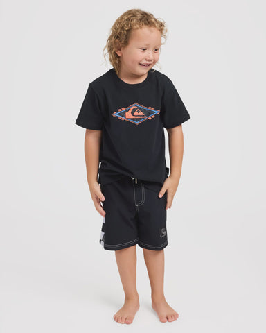 QUIKSILVER Corners Boy Short Sleeve Tee - BLACK