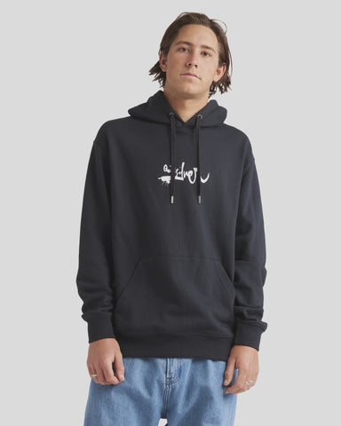 QUIKSILVER DNA Impaired Logo Hoodie - BLACK
