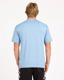 QUIKSILVER Solid Streak UPF 50 Short Sleeve Surf Shirt - FADED DENIM