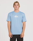 QUIKSILVER Solid Streak UPF 50 Short Sleeve Surf Shirt - FADED DENIM