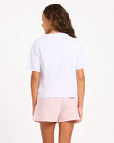 ROXY Vibes Girl Short Sleeve Tee - BRIGHT WHITE