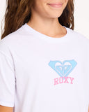 ROXY Vibes Girl Short Sleeve Tee - BRIGHT WHITE