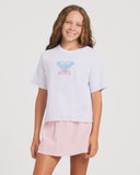 ROXY Vibes Girl Short Sleeve Tee - BRIGHT WHITE