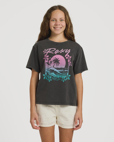 ROXY Eveoversize Washed Tee - ANTHRACITE