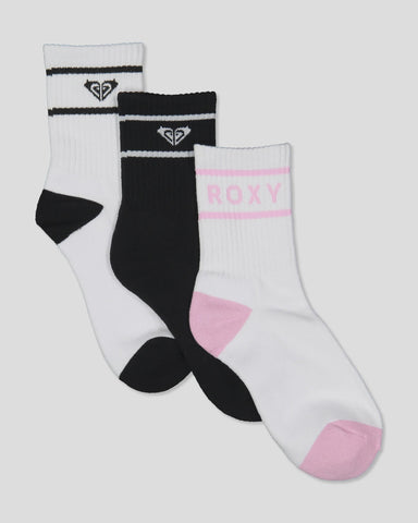 ROXY 3 Pack Crew Socks - MULTI