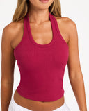 ROXY Base Rib Halter - BEET RED