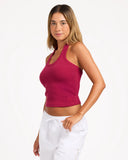 ROXY Base Rib Halter - BEET RED