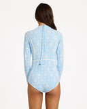 ROXY Go Girl Surf Long Sleeve Onesie - CERULEAN SHELL YEAH