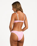 ROXY Women's Swell Bralette Bikini Top - PINK FROSTING