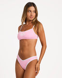 ROXY Women's Swell Bralette Bikini Top - PINK FROSTING