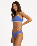 ROXY Kaui High Leg Cheeky Bikini Bottom - COBALT