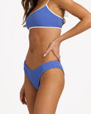 ROXY Kaui High Leg Cheeky Bikini Bottom - COBALT