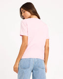 ROXY Ocean Road Tee - POWDER PINK