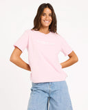 ROXY Ocean Road Tee - POWDER PINK