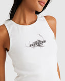RVCA Kelsey Niziolek Blades Staple Tank - WHITE