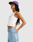 RVCA Kelsey Niziolek Blades Staple Tank - WHITE