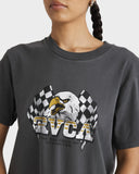 RVCA Race Day Easy Tee - WASHED BLACK