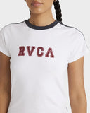 RVCA Off Field Shrunken Tee - WHITE