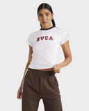 RVCA Off Field Shrunken Tee - WHITE