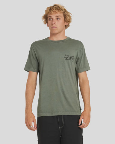 RVCA Meric Short Sleeve Tee - SAGE LEAF