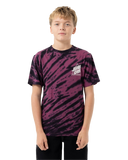SANTA CRUZ Boys Not A Dot Hollow Tee - MAROON TIE DYE