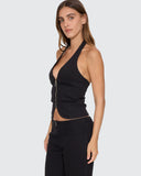 THRILLS Vida Halter Top - BLACK