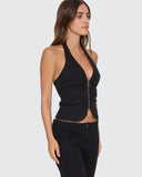 THRILLS Vida Halter Top - BLACK