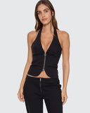 THRILLS Vida Halter Top - BLACK
