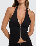 THRILLS Vida Halter Top - BLACK