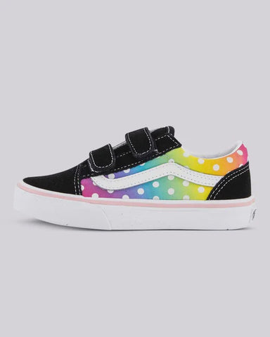 VANS Old Skool V - GLOW RAINBOW BLACK/MULTI