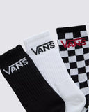 VANS Classic Crew 3 Pack (US Boys Size 1-6) - BLACK/WHITE
