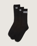 VANS Classic Crew Socks 3-Pack - BLACK