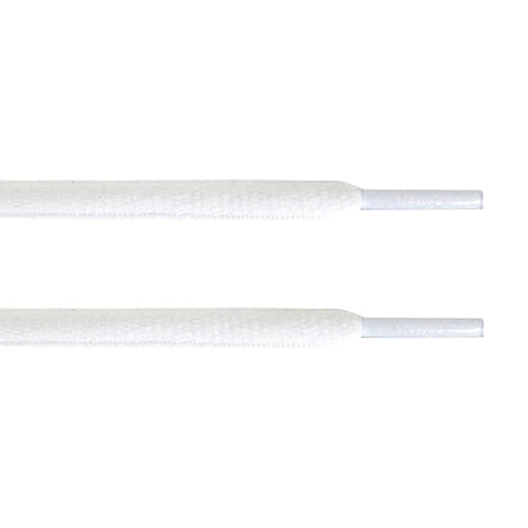LaceSpace White Oval Laces - WHITE