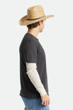 BRIXTON Houston Straw Cowboy Hat - NATURAL